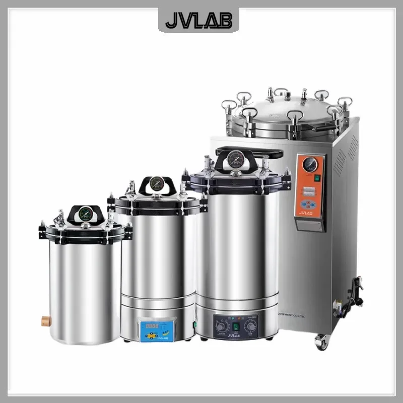Vertical Autoclave Full Stainless Steel Steam Sterilizer Capacity 50L PID Microcomputer Control Max Temp. 134 C