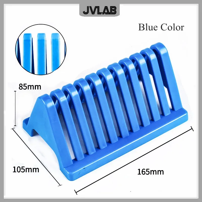 Electrophoresis Gel Plate Rack Glass Plate Drying Rack Plastic Drain Holder Up To 10 Glass Plates Dimension 165*105*85 mm 1PCS