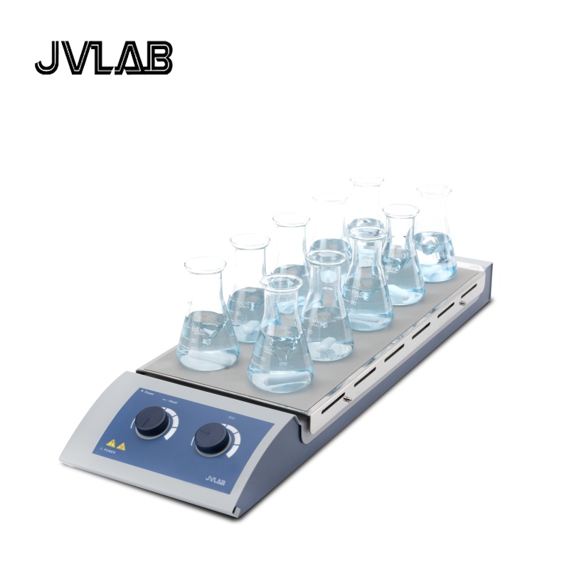 Magnetic Hotplate Stirrer 10-Position Stainless Steel Work Plate MS-H-S10 Temperature 120 (C) Speed 1100 rpm Vol 0.4 L*10