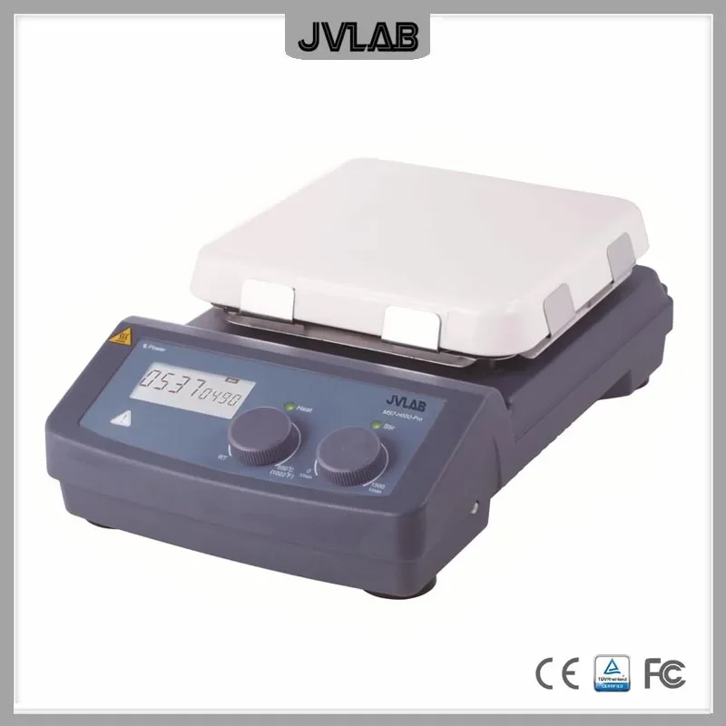 Hotplate Magnetic Stirrer 550 Degree 7 inch Glass Ceramic Work Plate 20L with Temp. Sensor&Clamp Brushless DC Motor MS7-H550-Pro