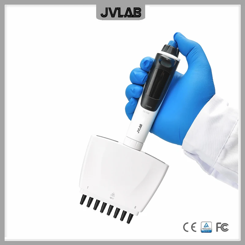 Multifunctional 8-channel Electric Pipette dPette+ Electric-driven Pipetteing Pipettor Pipet 0.5-300ul With Digital Controls