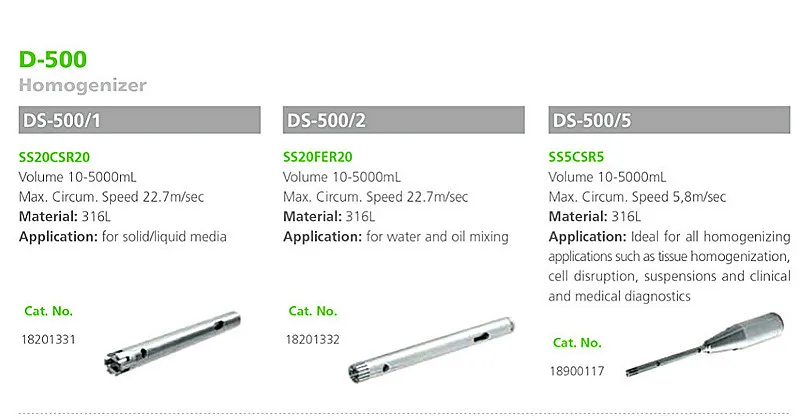 Homogenizers D-500 Drive With Dispersing Shaft 1 & H-600 Stand 10-5000ml Max.Viscosity 10000 mPas Adjust Speed