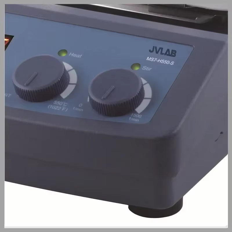 Hotplate Magnetic Stirrer 550 Degree 7 inch Glass Ceramic Work Plate 10L with Temp. Sensor&Clamp Shaded Pole Motorr MS7-H550-S