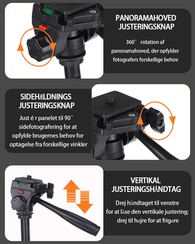 Teleskopstativ (kan forlænges op til 150 cm, universelt kompatibelt)