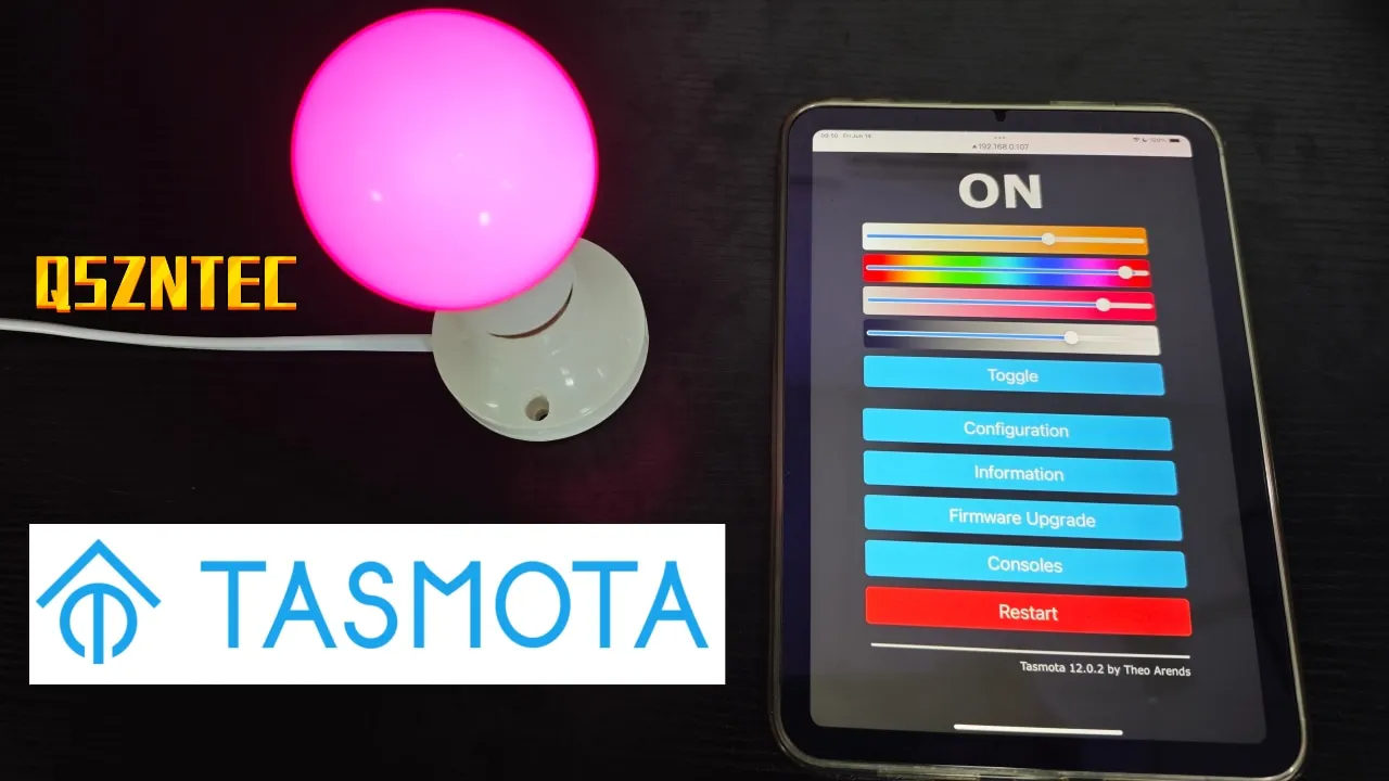 Pre Flashed TASMOTA Smart Bulb 9W Works With Home Assistant ESP8266 MQTT