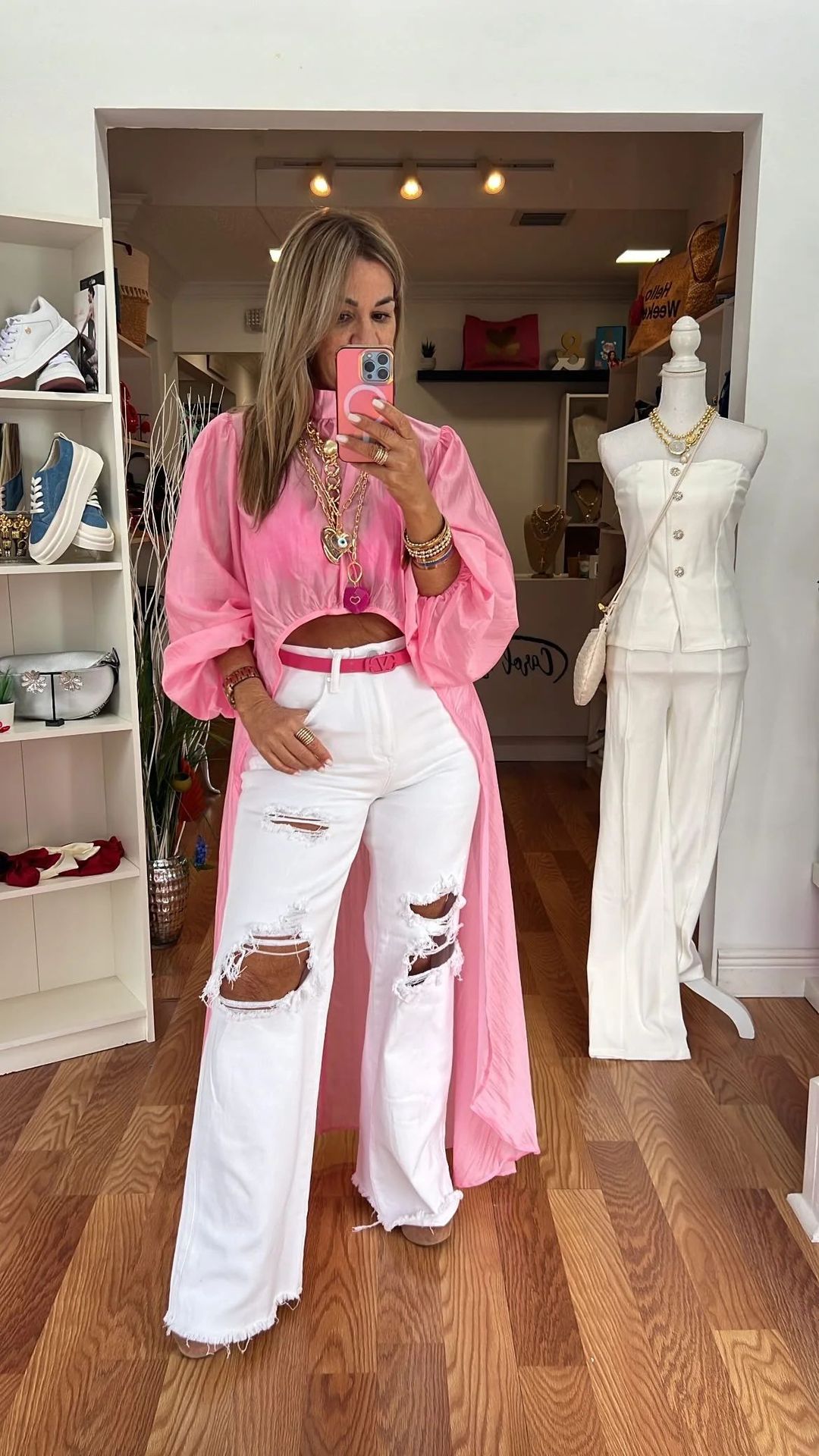 Round Neck Short Front and Long Back Casual Top (Buy 2 Free Shipping)