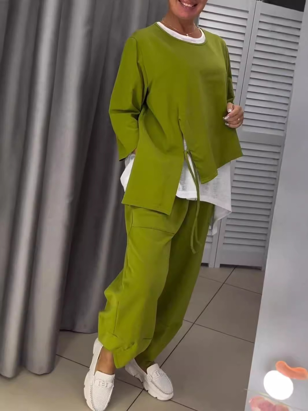 Round Neck  Two Piece Set