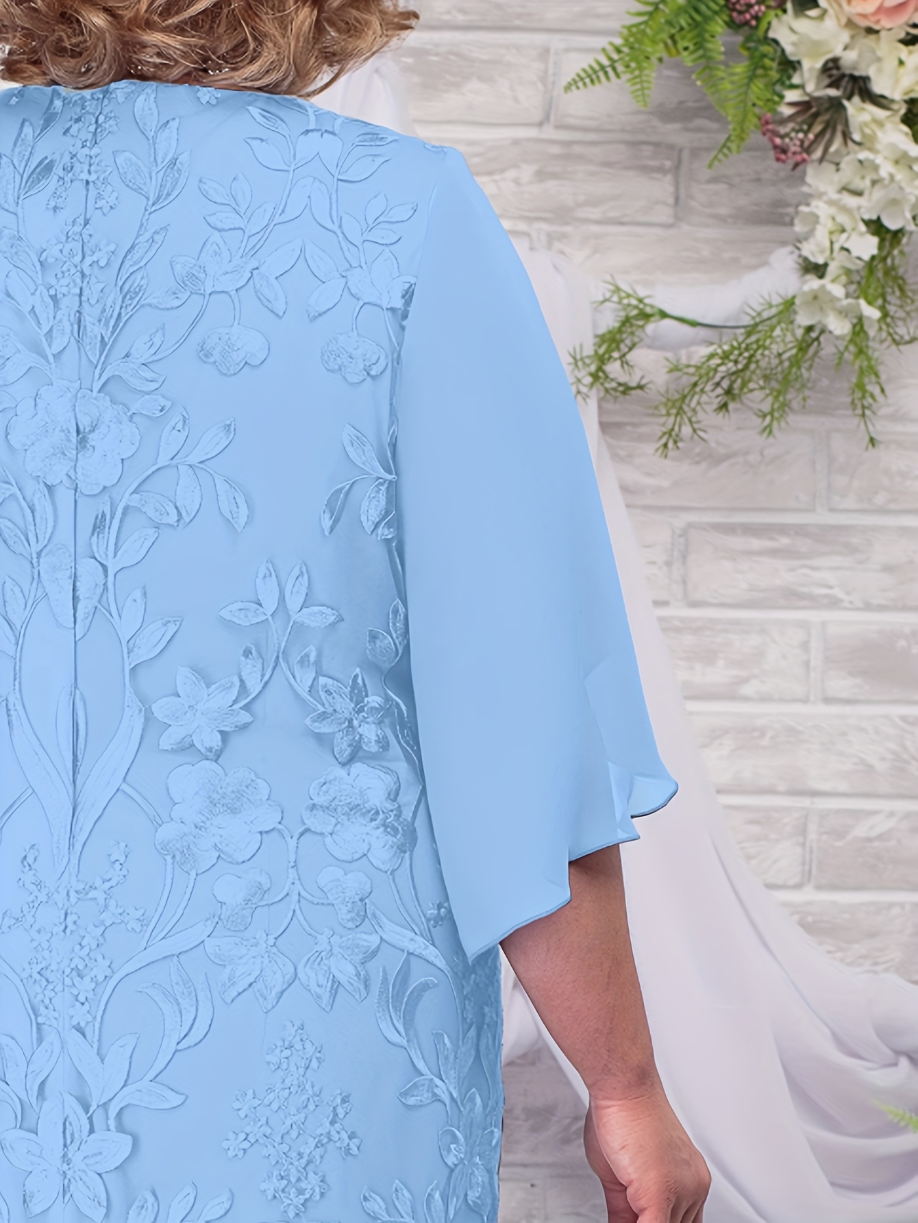 Elegant Floral Embroidered Midi Dress (Buy 2 Free Shipping)