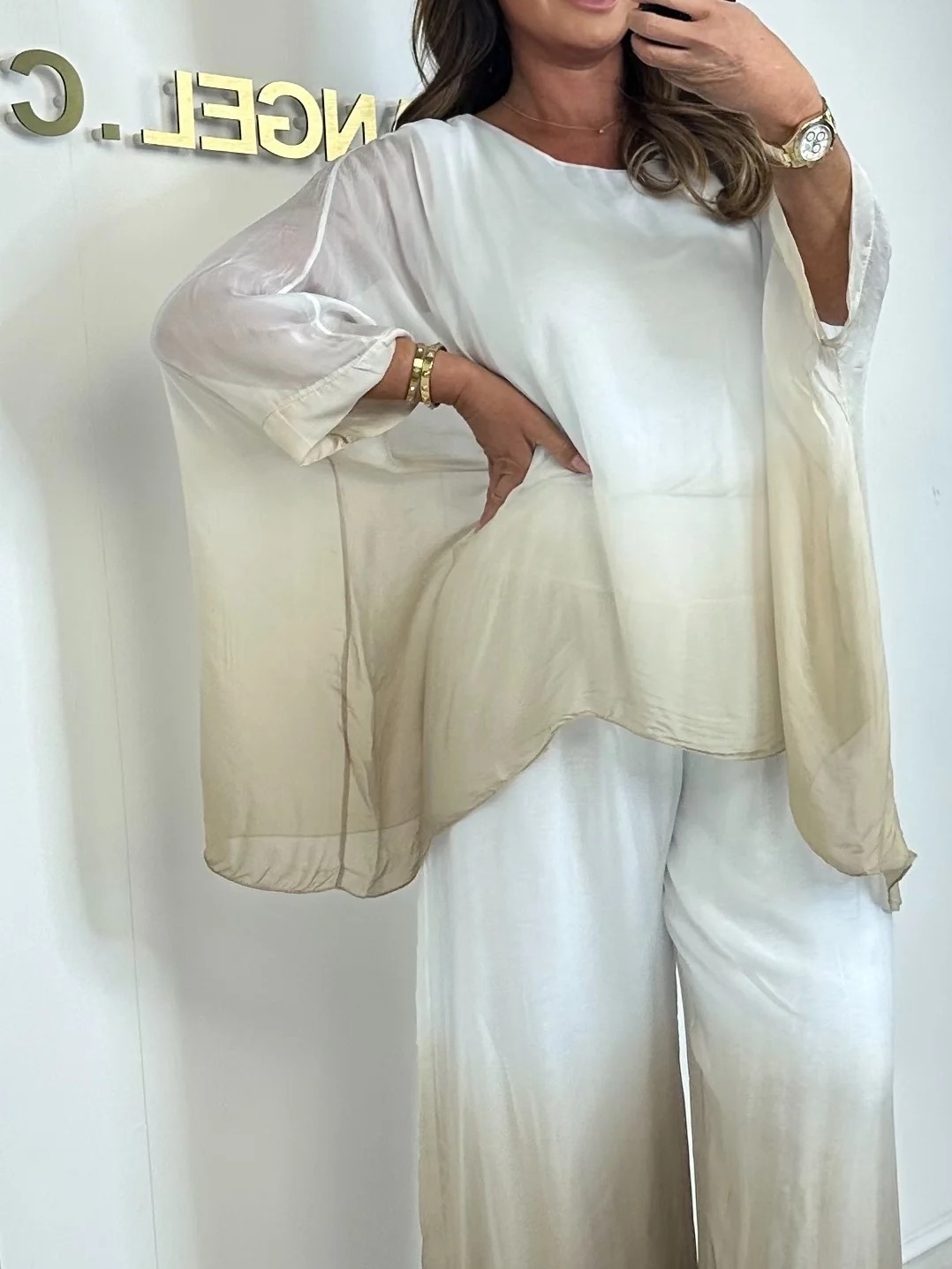 Silk Mix Dip Dye Floaty Two Piece Set (Buy 2 Free Shipping)