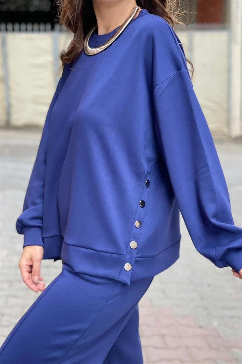 Women’s Trendy Solid Color Two-Piece Set Top & Pants