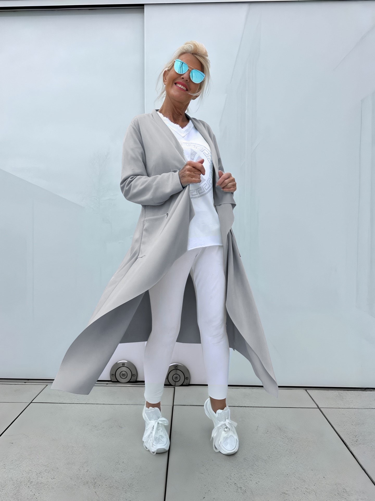 Relaxed Fit Drape Open Jacket with Pockets (Buy 2 Free Shipping)