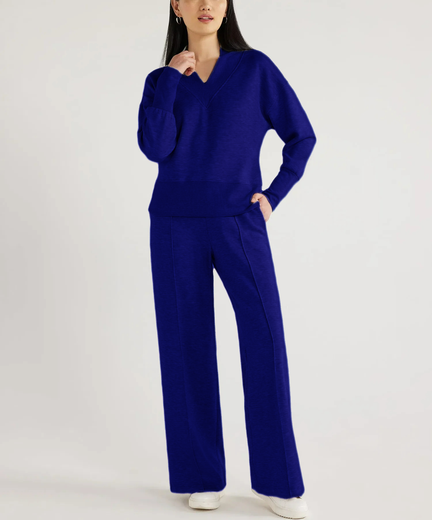 Women's  Solid 2 Piece Sets Outfits Casual Long Sleeve Sweatsuits Sets (Buy 2 Free Shipping)