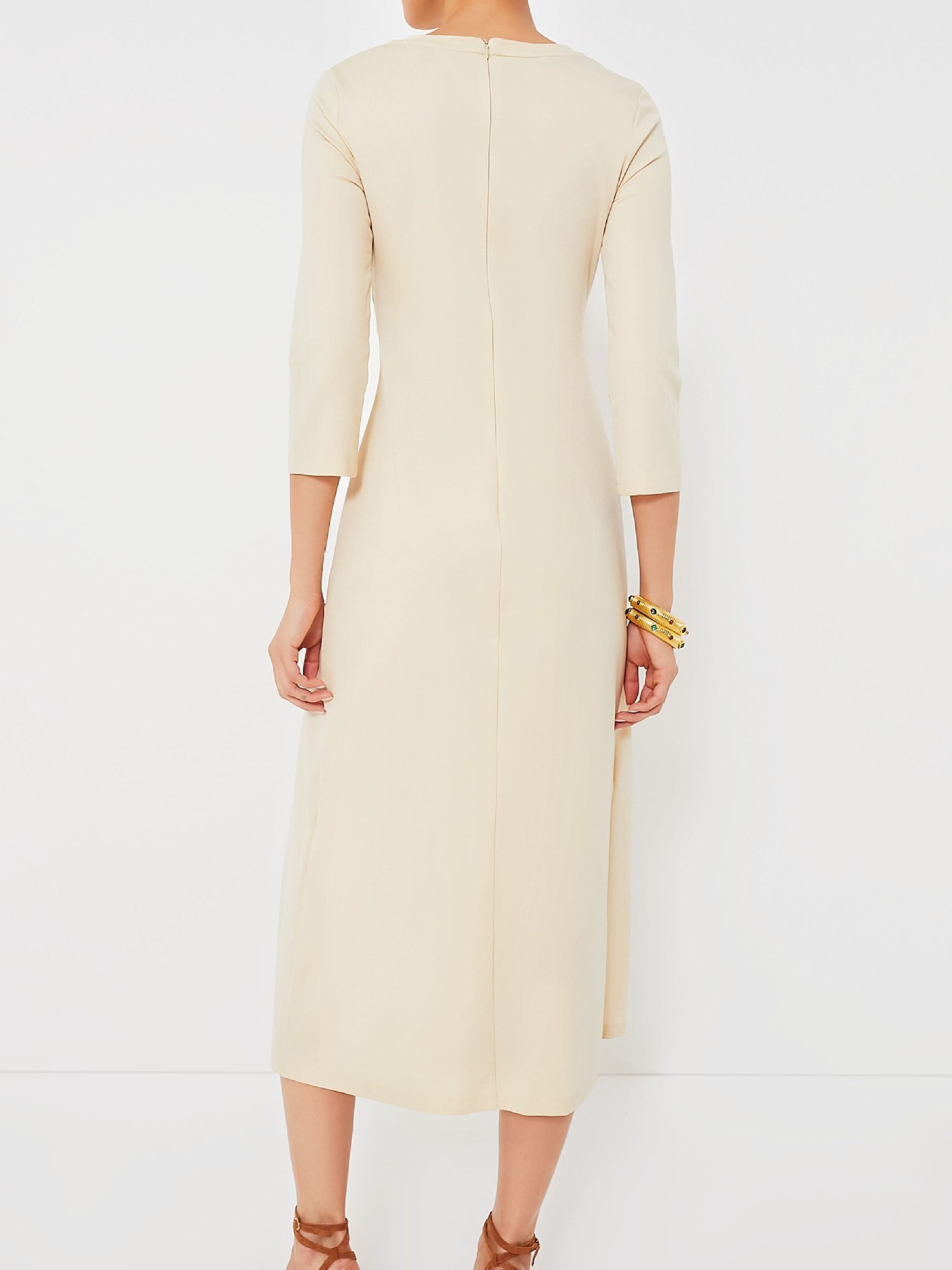 Elegant Twist Waist Pleated Panel Midi Dress (Buy 2 Free Shipping)