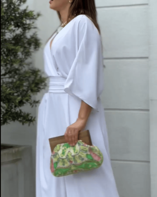 Last Day Promotion🔥Solid Color V-Neck Elegant Jumpsuit(BUY 2 FREE SHIPPING)