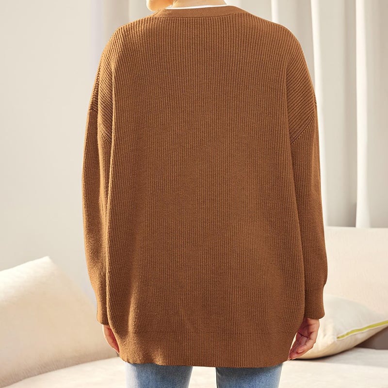V Neck Knit Cardigan (Buy 2 Free Shipping)