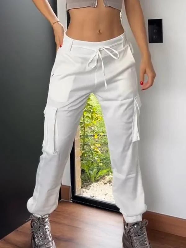 Casual Solid Color Satin Trousers(BUY 2 FREE SHIPPING)