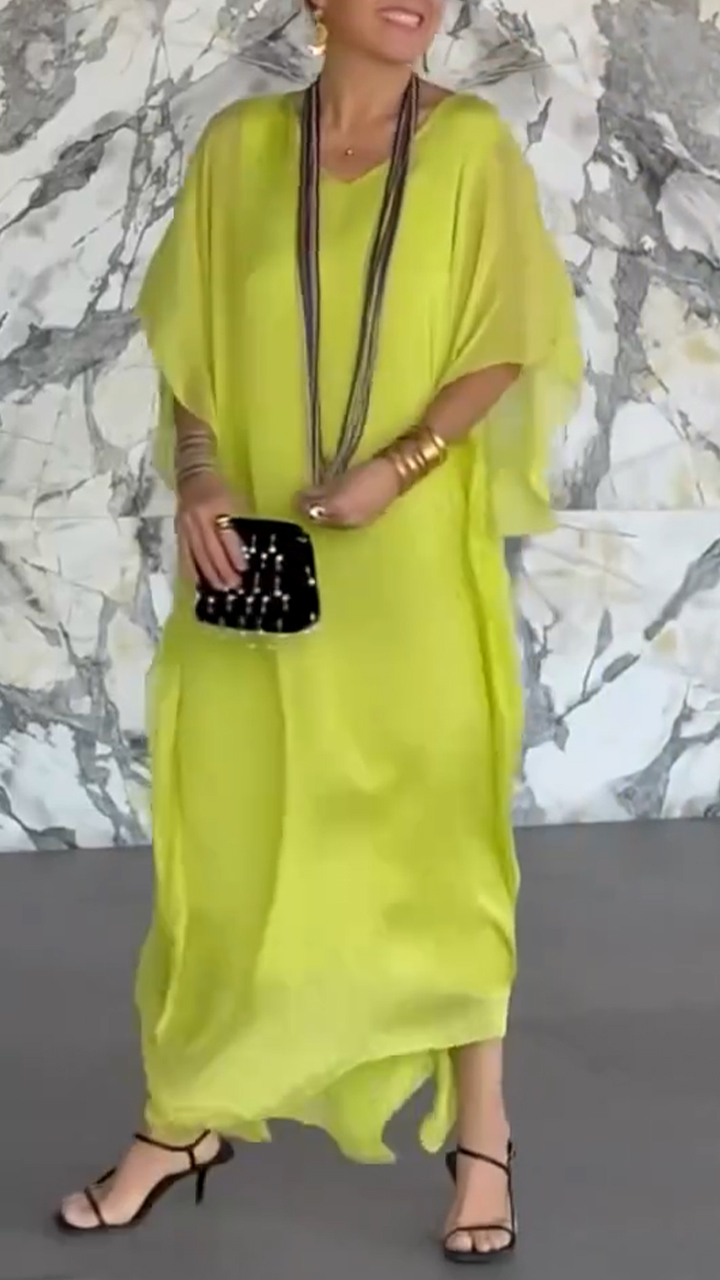 Flowy Loose Fit Batwing Maxi Dress (Buy 2 Free Shipping)