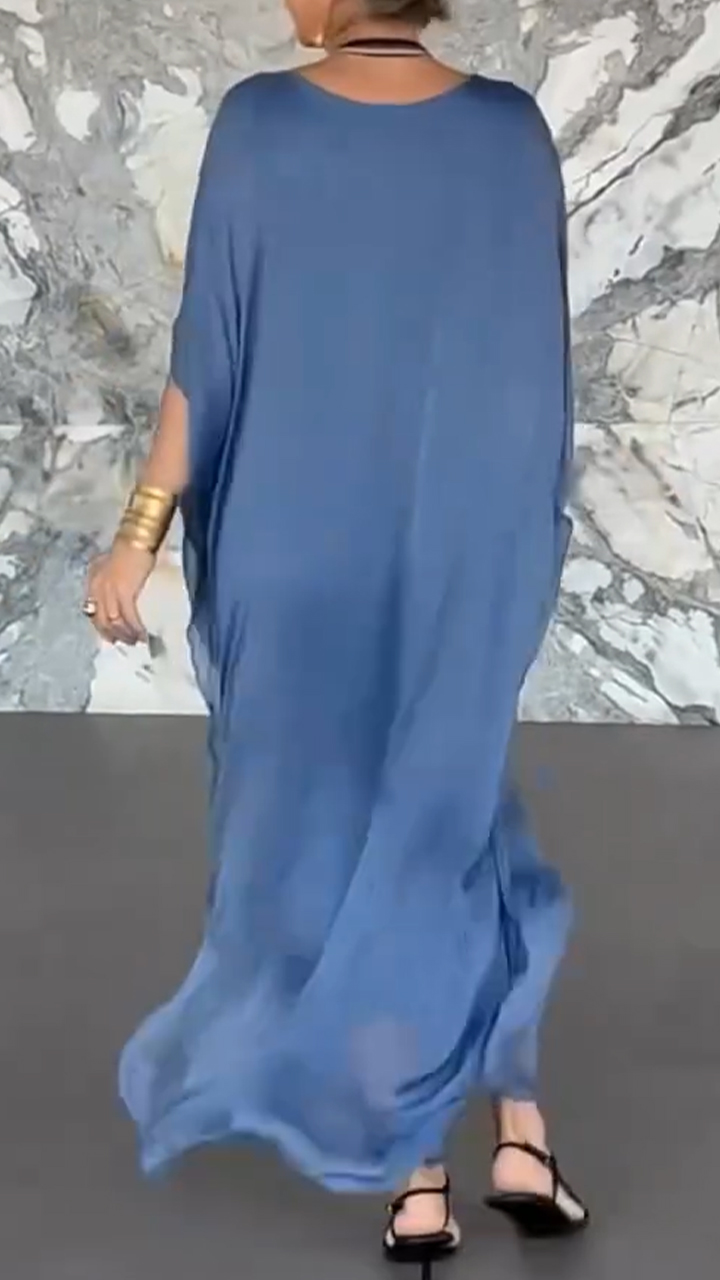 Flowy Loose Fit Batwing Maxi Dress (Buy 2 Free Shipping)