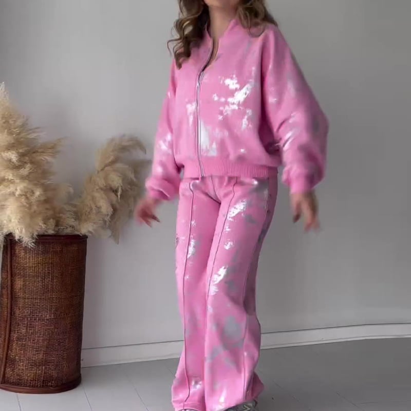 Silver Printed Elegant Outfit (Buy 2 Free Shipping)