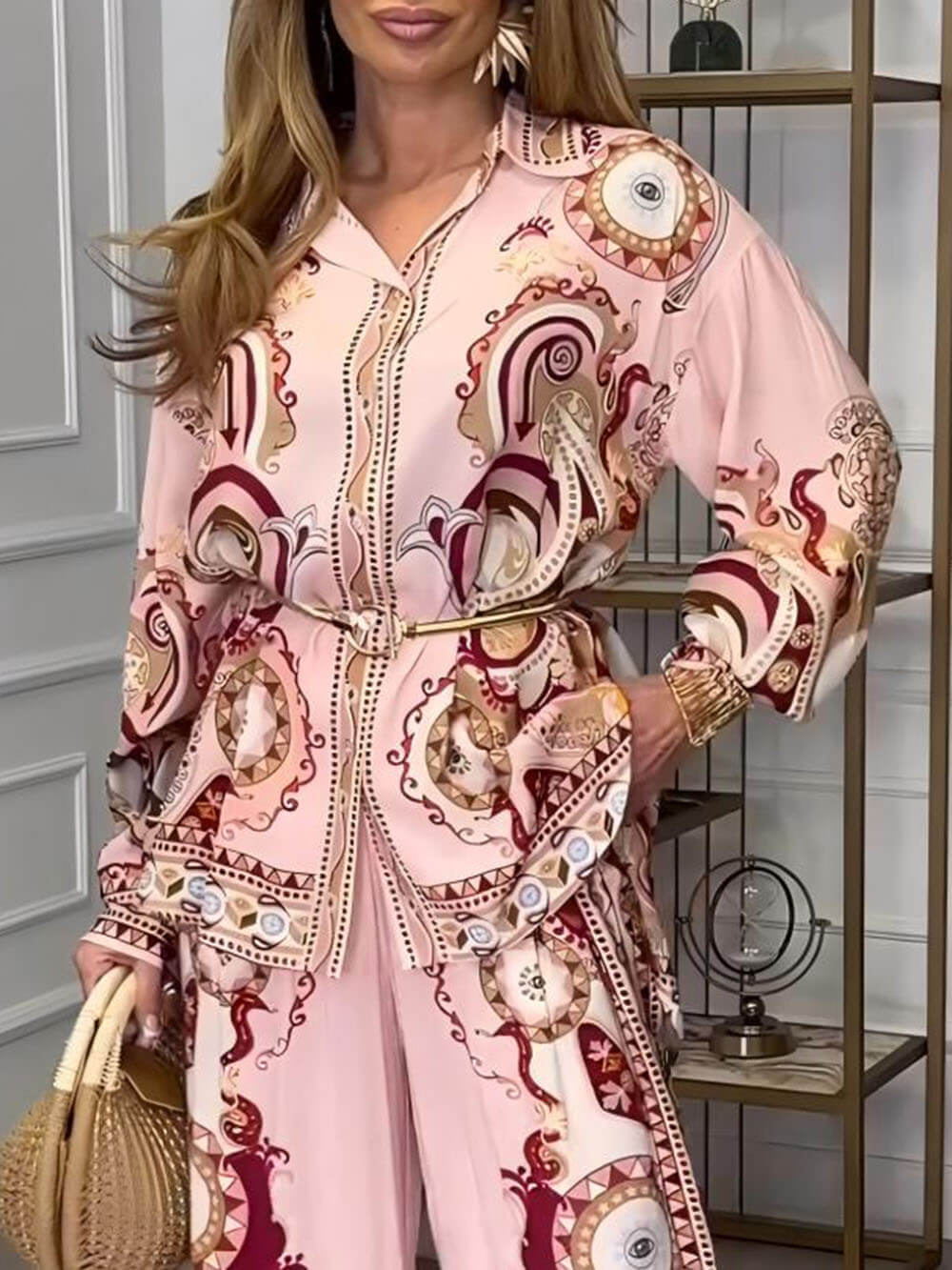 Boho Chic Printed Two-Piece Set – Flowing Comfort, Statement Style (Buy 2 Free Shipping)