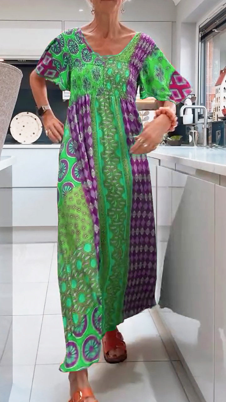 Bohemian Patchwork Maxi Dress (Buy 2 Free Shipping)