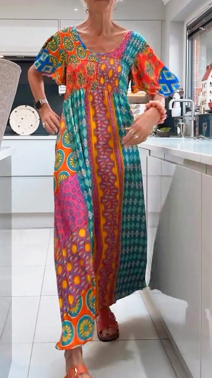 Bohemian Patchwork Maxi Dress (Buy 2 Free Shipping)