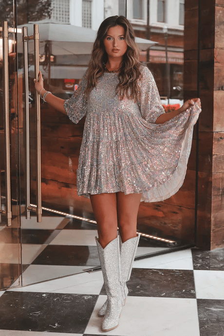 2024 Hot Sale✨Sequin Baby Doll Dress❤️Buy 2 Free Shipping