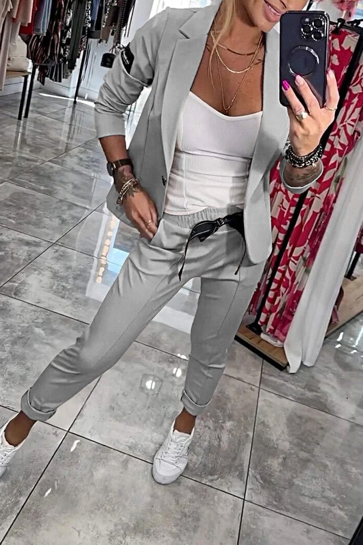 Women's Top Jacket & Elastic Pants Two-piece Set✨Buy 2 Sets Free Shipping