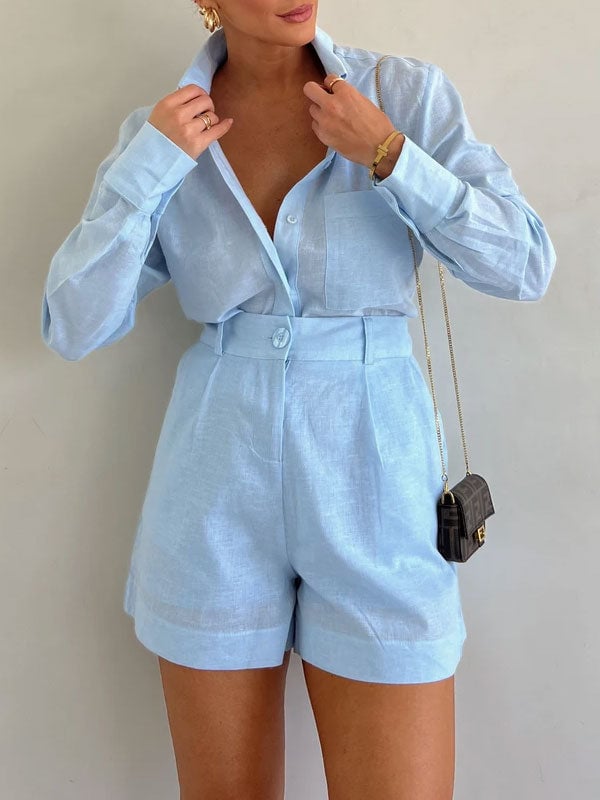 Blouse and Shorts Two Piece Set (Buy 2 Set Free Shipping)