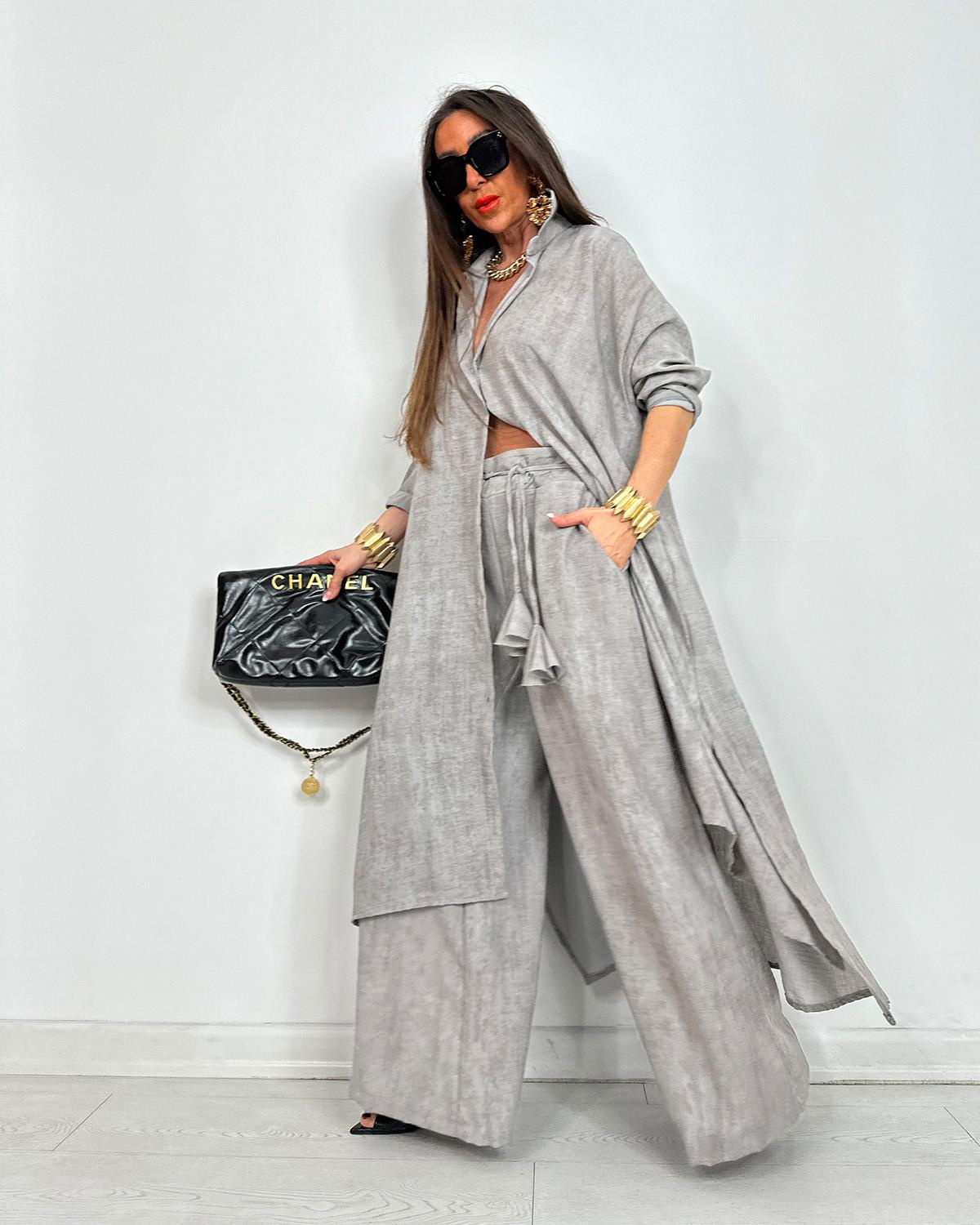 Lightweight Flowing Shirt & Wide-Leg Pants Two-Piece Set (Buy 2 Free Shipping)