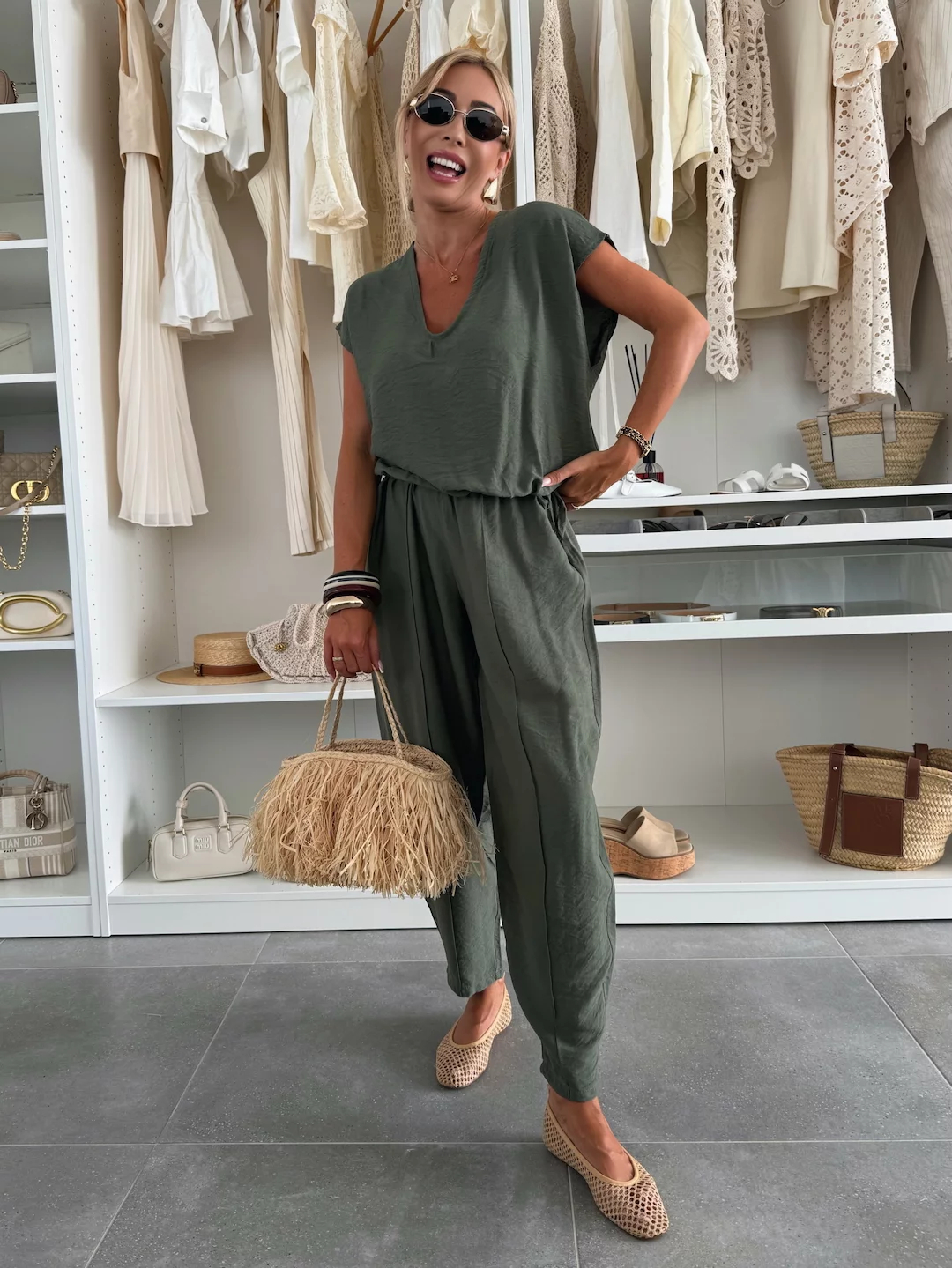 Relaxed Fit Flowy Cap Sleeve Two-Piece Set (Buy 2 Free Shipping)