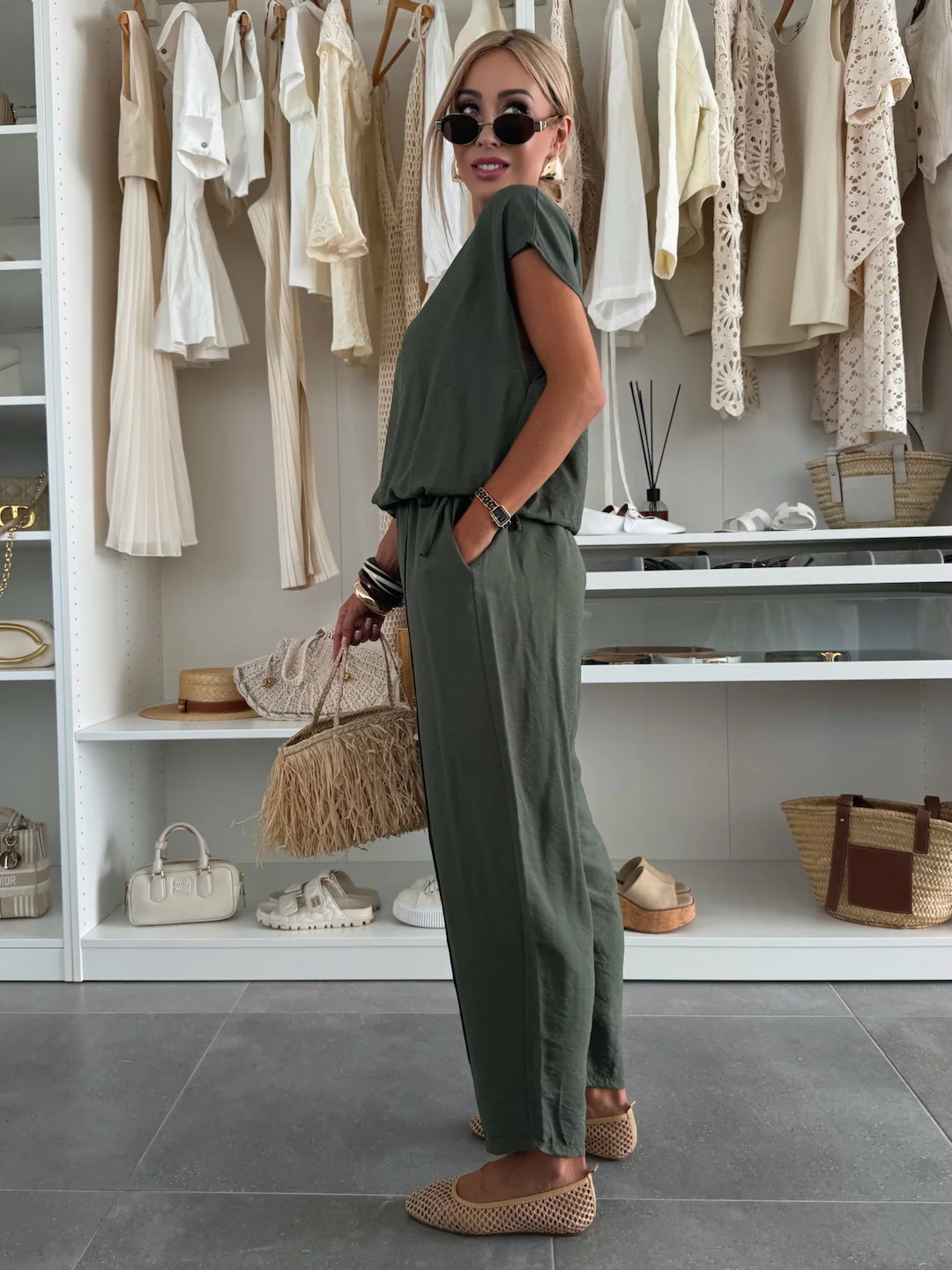 Relaxed Fit Flowy Cap Sleeve Two-Piece Set (Buy 2 Free Shipping)