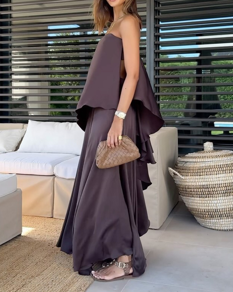 Sleeveless Tube Top Loose Two Piece Suit (Buy 2 Free Shipping)