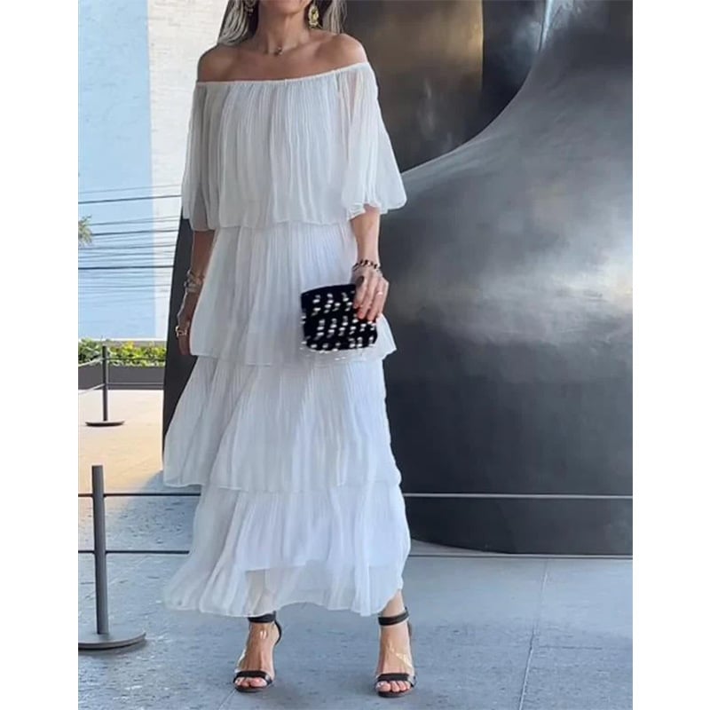 Last Day 49% OFF🔥Elegant Chiffon Cake Maxi Dress(Buy 2 Free Shipping)