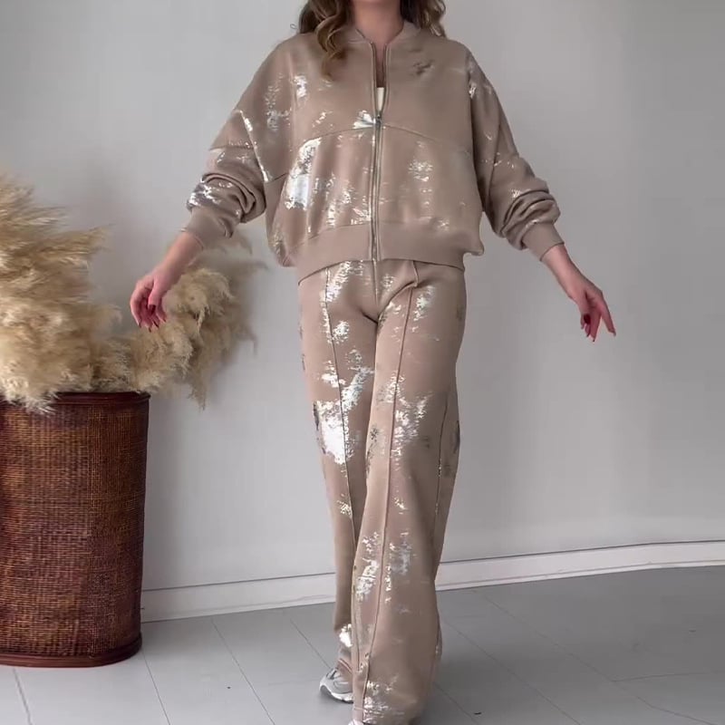 Silver Printed Elegant Outfit (Buy 2 Free Shipping)