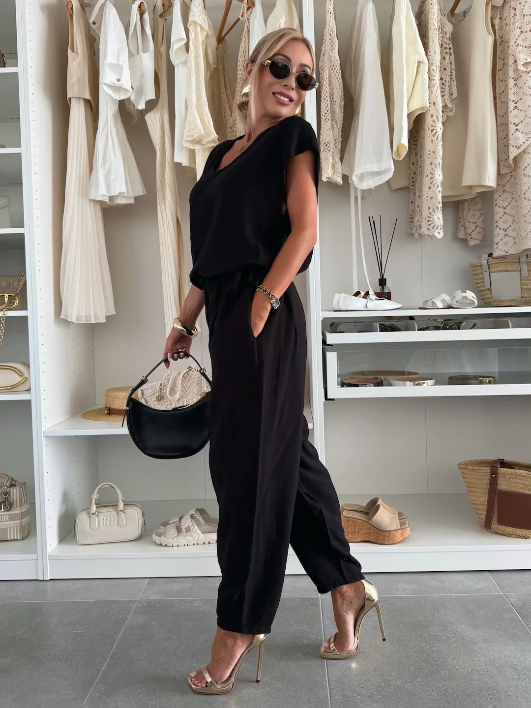 Relaxed Fit Flowy Cap Sleeve Two-Piece Set (Buy 2 Free Shipping)