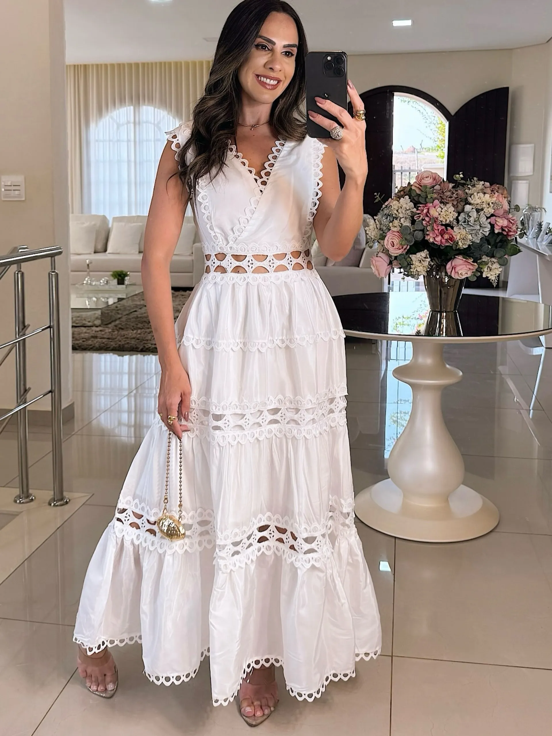 V-neck Hollow Dress (Buy 2 Free Shipping)