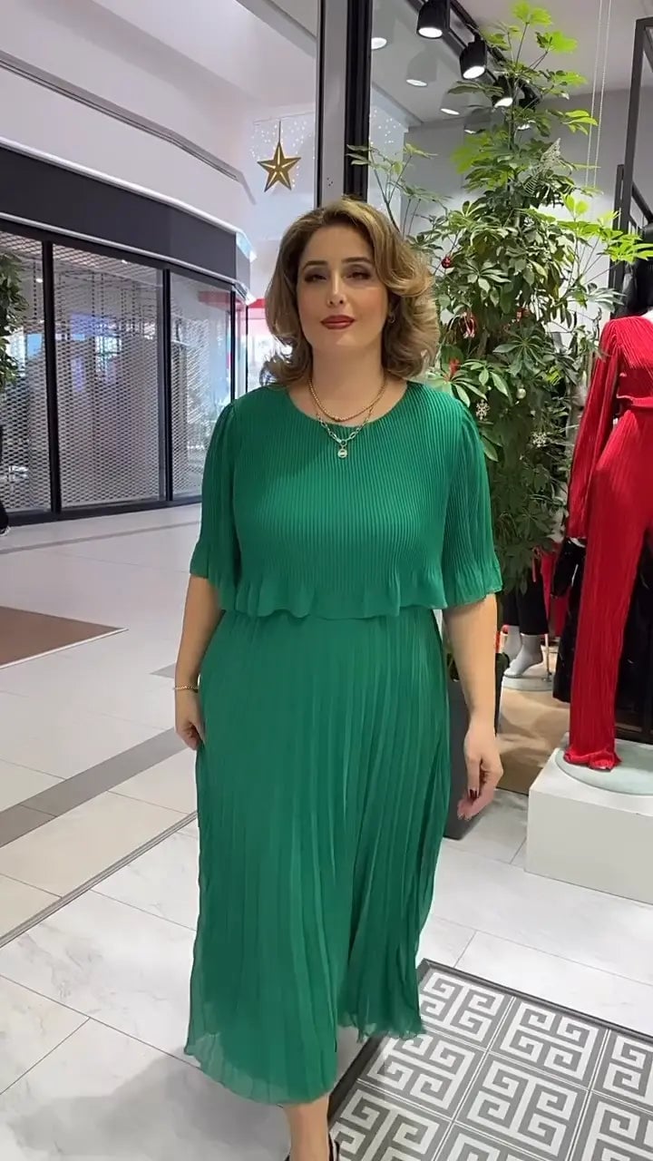 Elegant Layered Pleated Maxi Dress (Buy 2 Free Shipping)