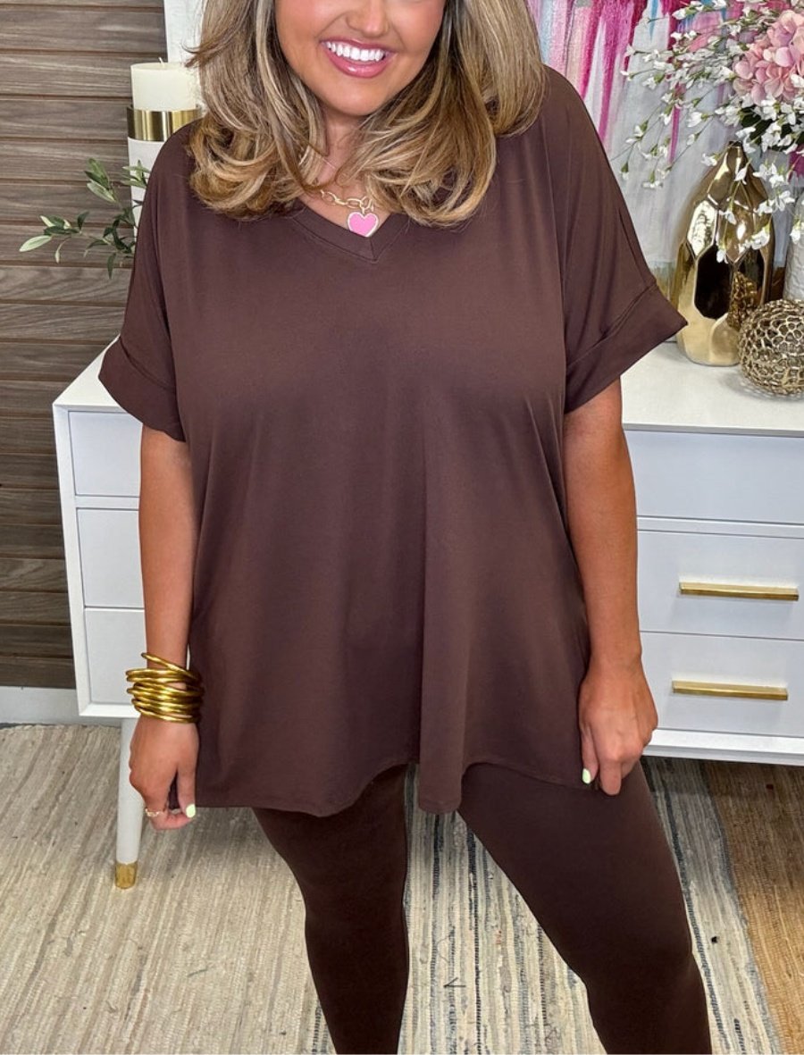 Last Day Promotion🔥Ultra Comfy Short Sleeve Tee and Legging Set (Buy 2 Free Shipping)