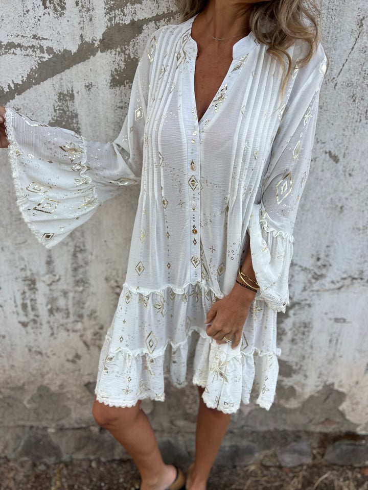 2024 HOT SALE🔥 Comfortable Stretchy V Neck Printed Party Dresses