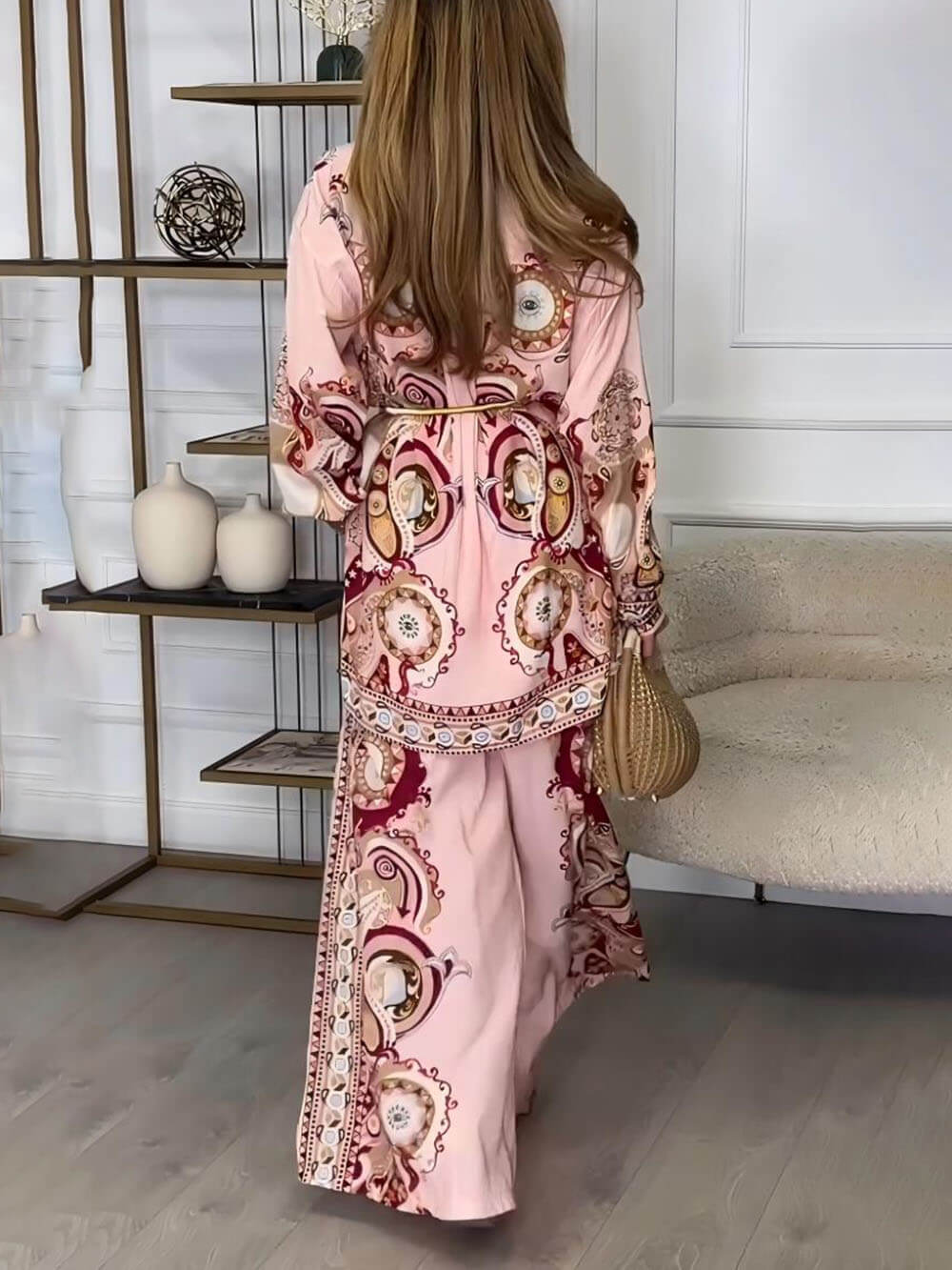 Boho Chic Printed Two-Piece Set – Flowing Comfort, Statement Style (Buy 2 Free Shipping)
