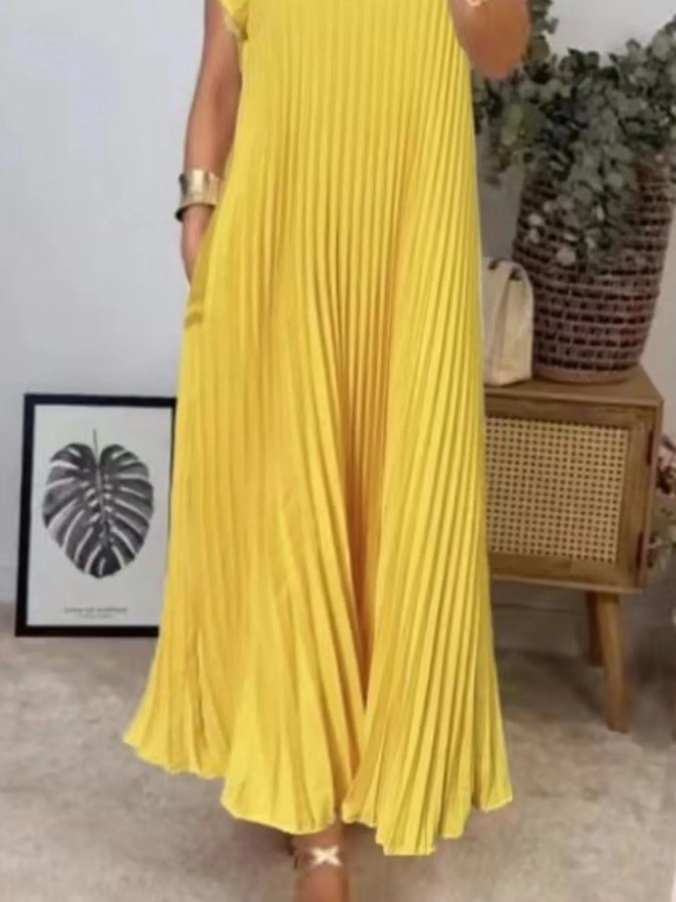 Effortless Chic Flowy Pleated Maxi Dress (Buy 2 Free Shipping)