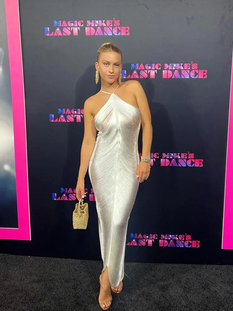 Elegant Backless Halter Tassel Dress (Buy 2 Free Shipping)