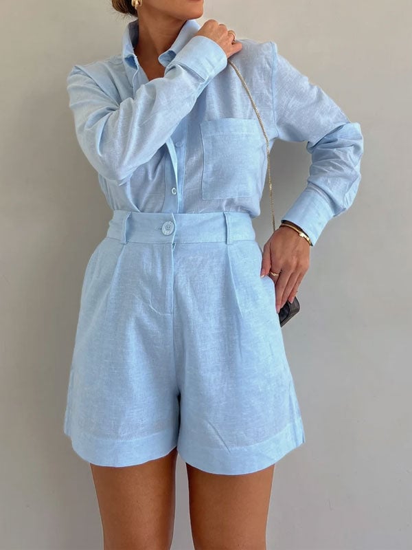 Blouse and Shorts Two Piece Set (Buy 2 Set Free Shipping)
