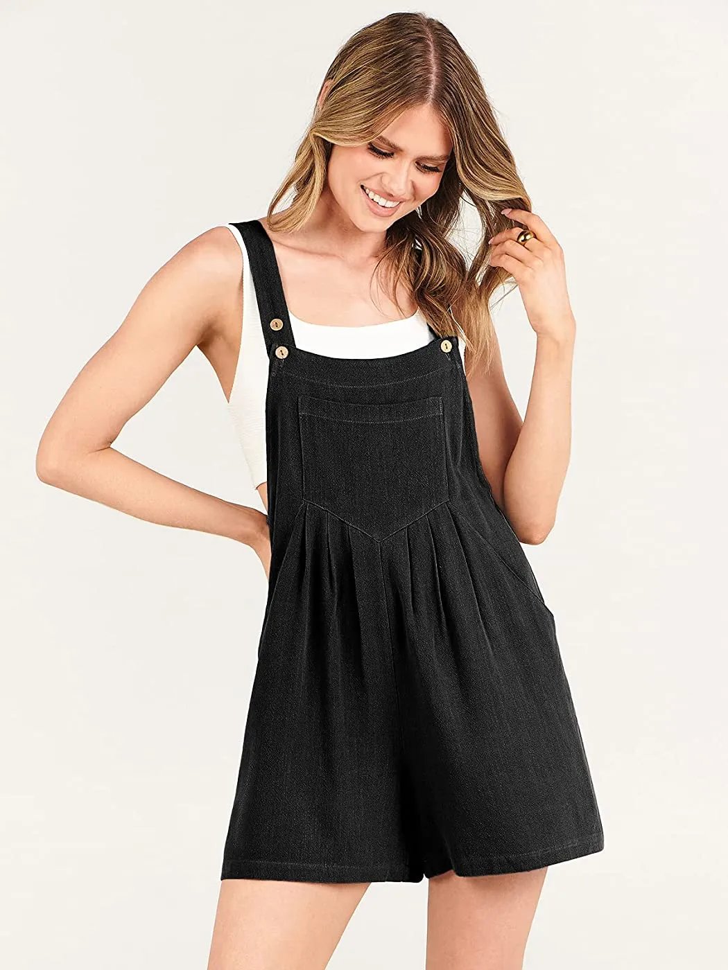 Last Day Promotion🔥Adjustable Wide Leg Pocket Short Overalls Romper(Buy 2 Free Shipping)