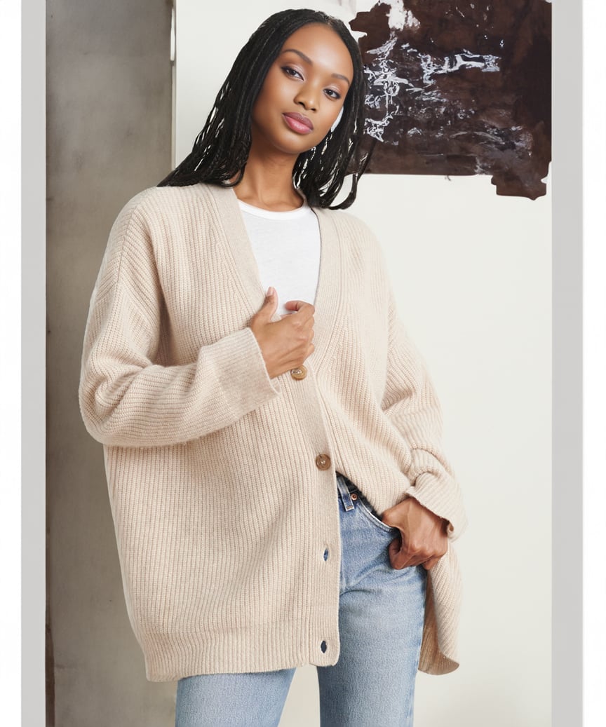 V Neck Knit Cardigan (Buy 2 Free Shipping)