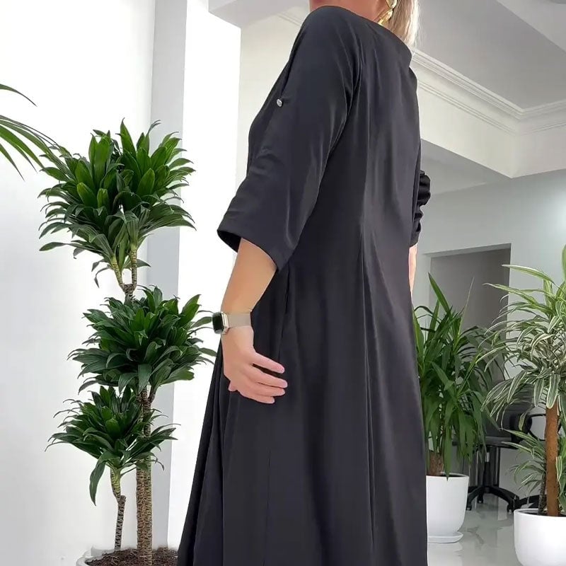 Fashion Zipper Front Long Dress (Buy 2 Free Shipping)