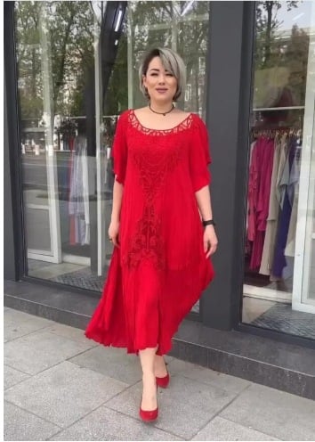 Elegant Boho Embroidered Midi Dress