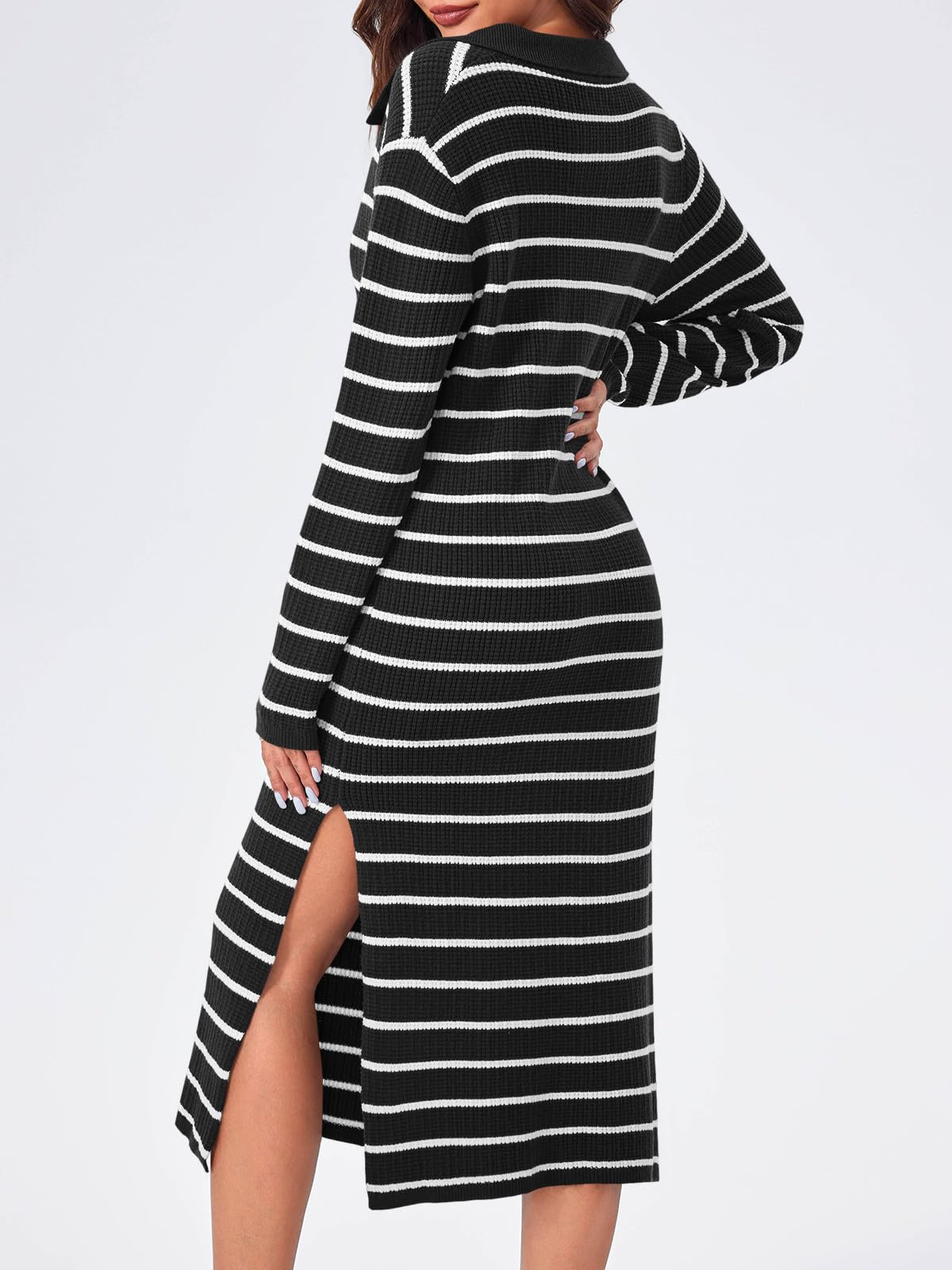 Striped Knit Sweater Dress(Buy 2 Free Shipping)