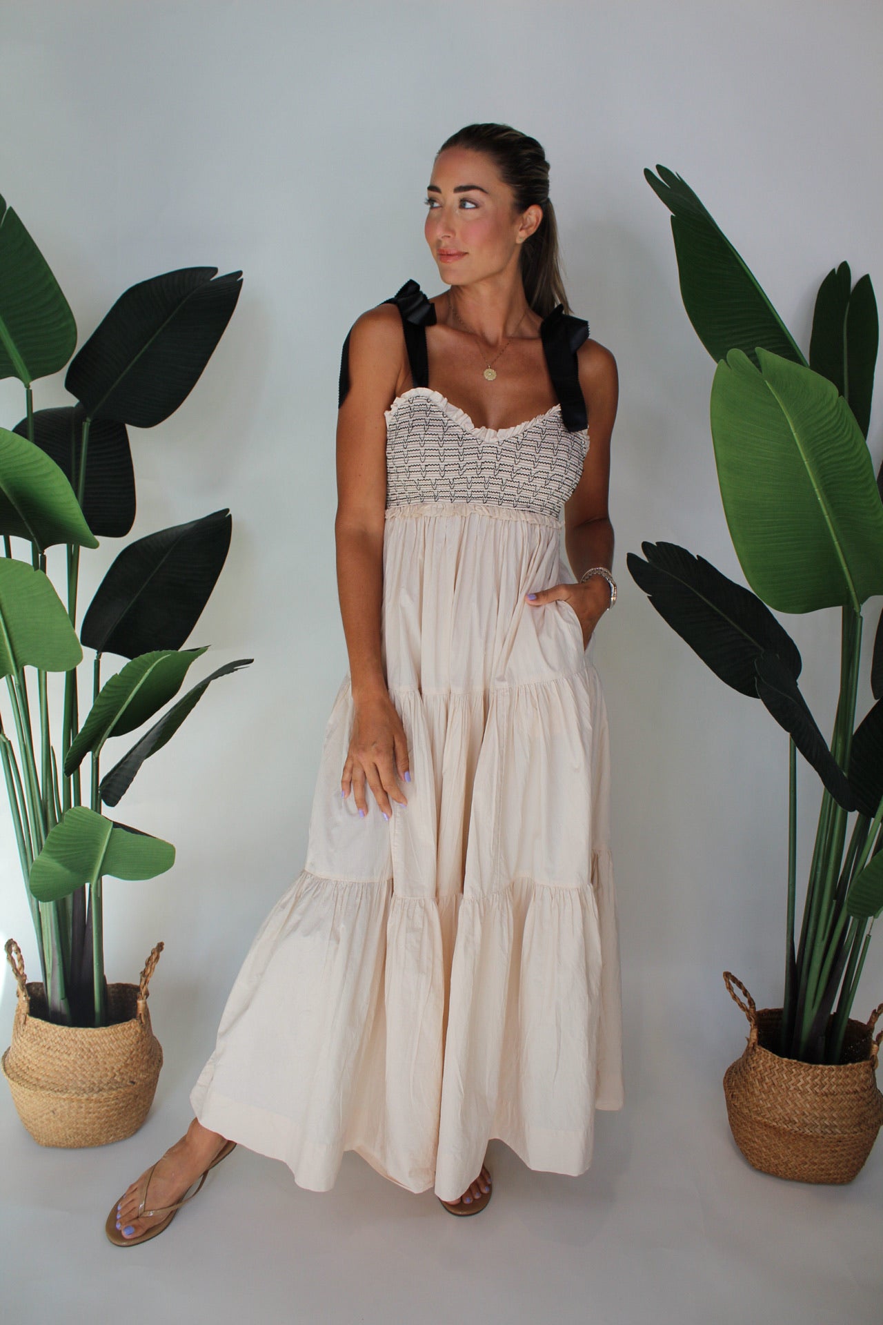 Tie Shoulder Dress (Buy 2 Free Shipping)